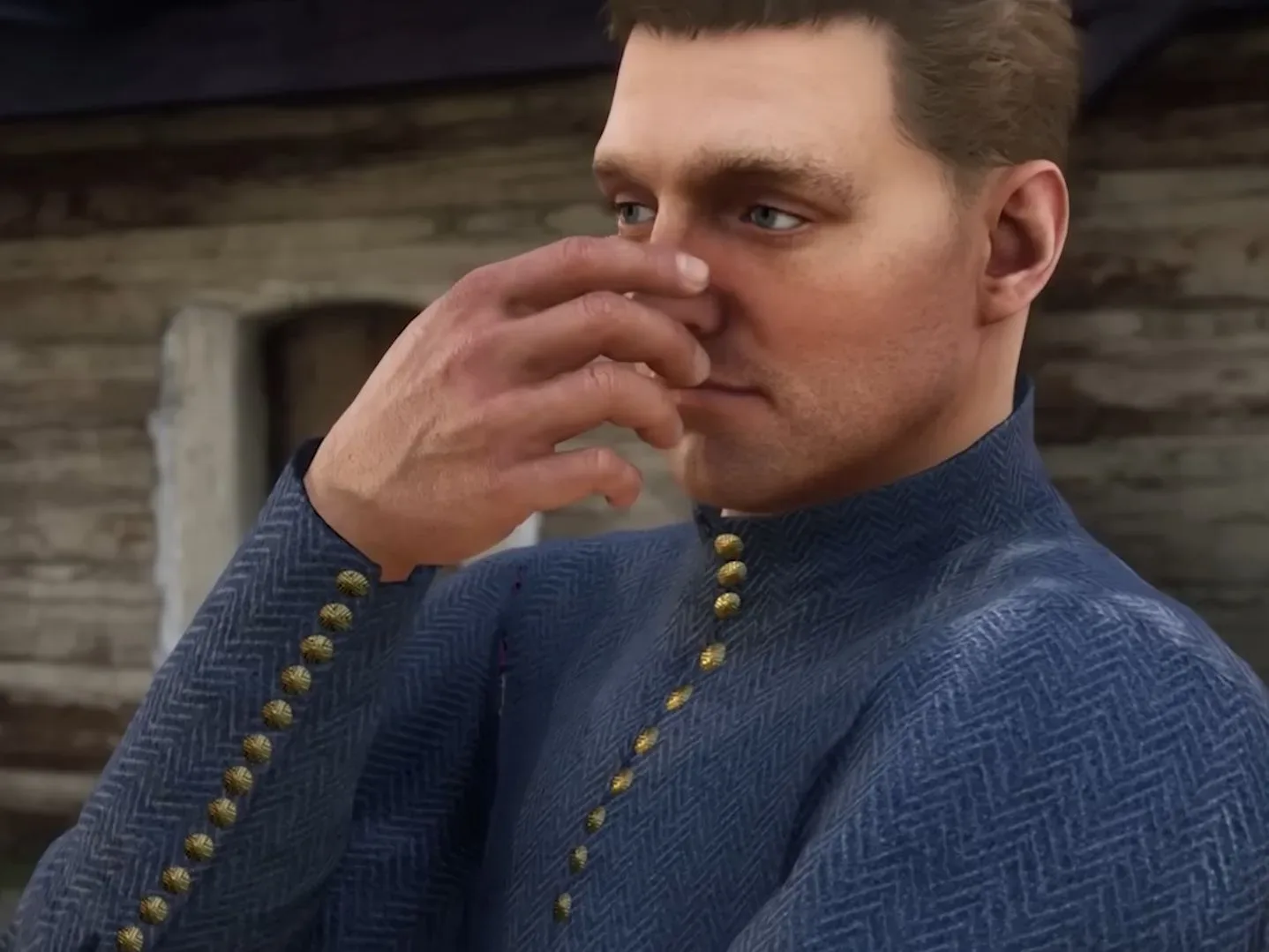 Kingdom Come: Deliverance 2 protagonist sighs into his hand
