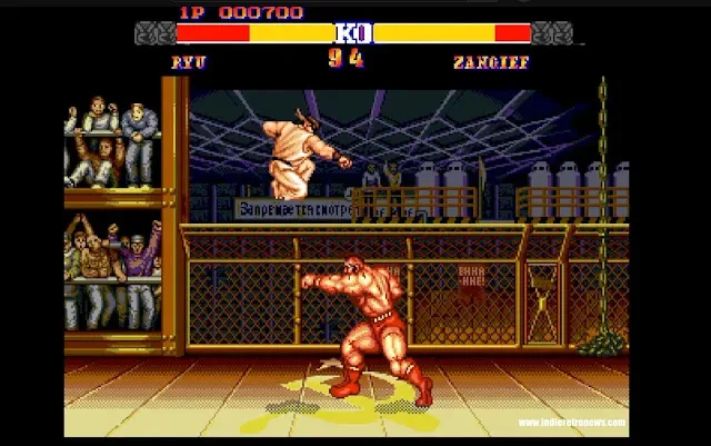 Street Fighter II fighters facing off in an Amiga improvement project