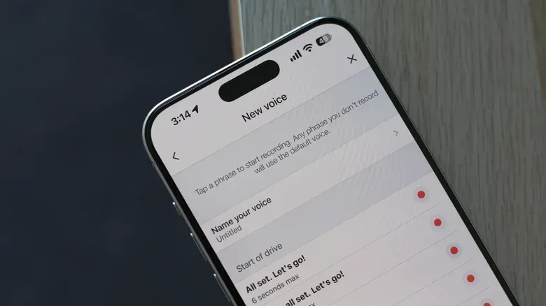 Waze profile Mood customization screen