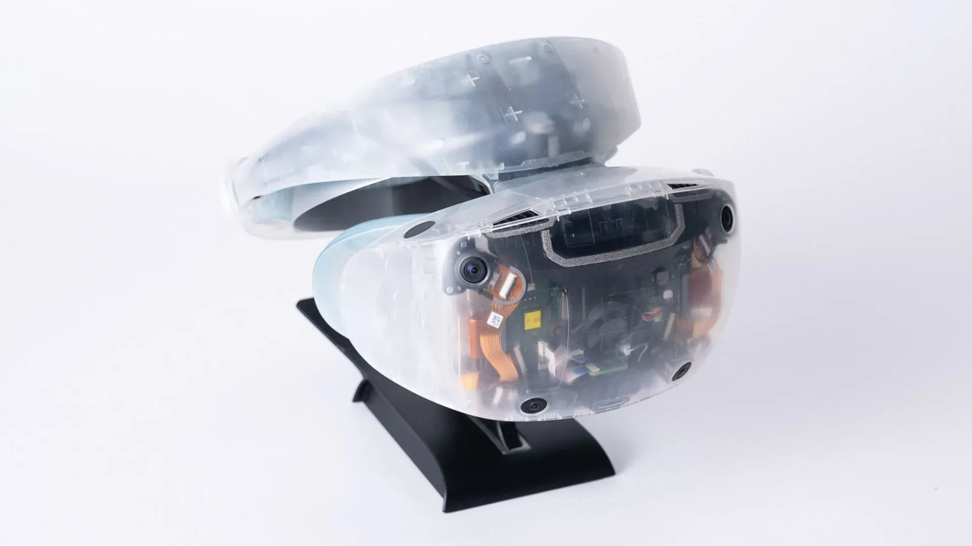 PlayStation VR2 headset connected for PS5 virtual reality gaming