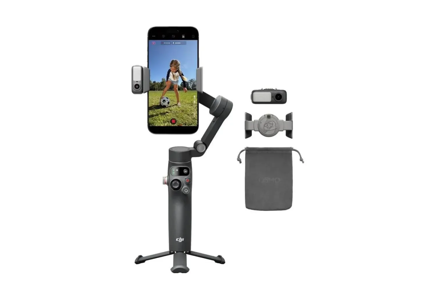 DJI Osmo Mobile 8 foldable smartphone gimbal with integrated tripod and extension rod