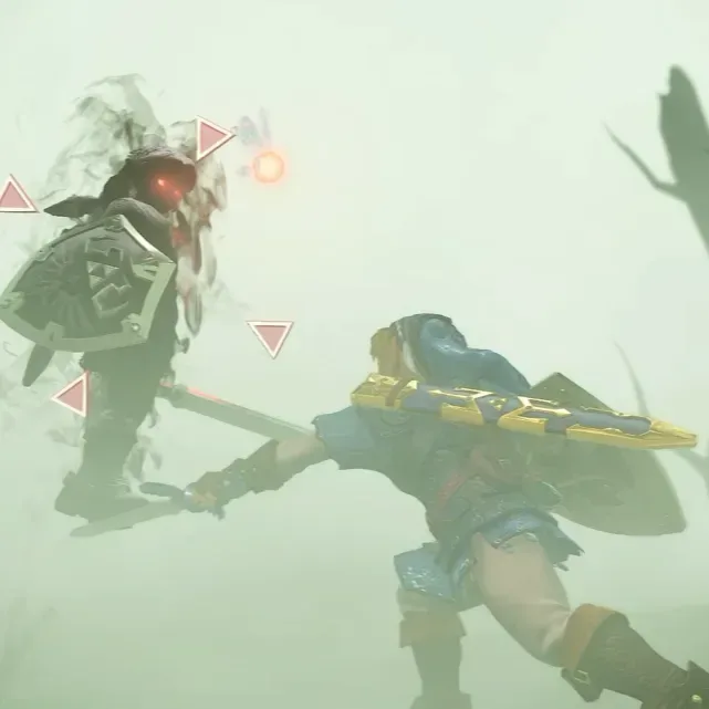 Dark Link appears on Link’s sword in Ocarina of Time remake trailer footage