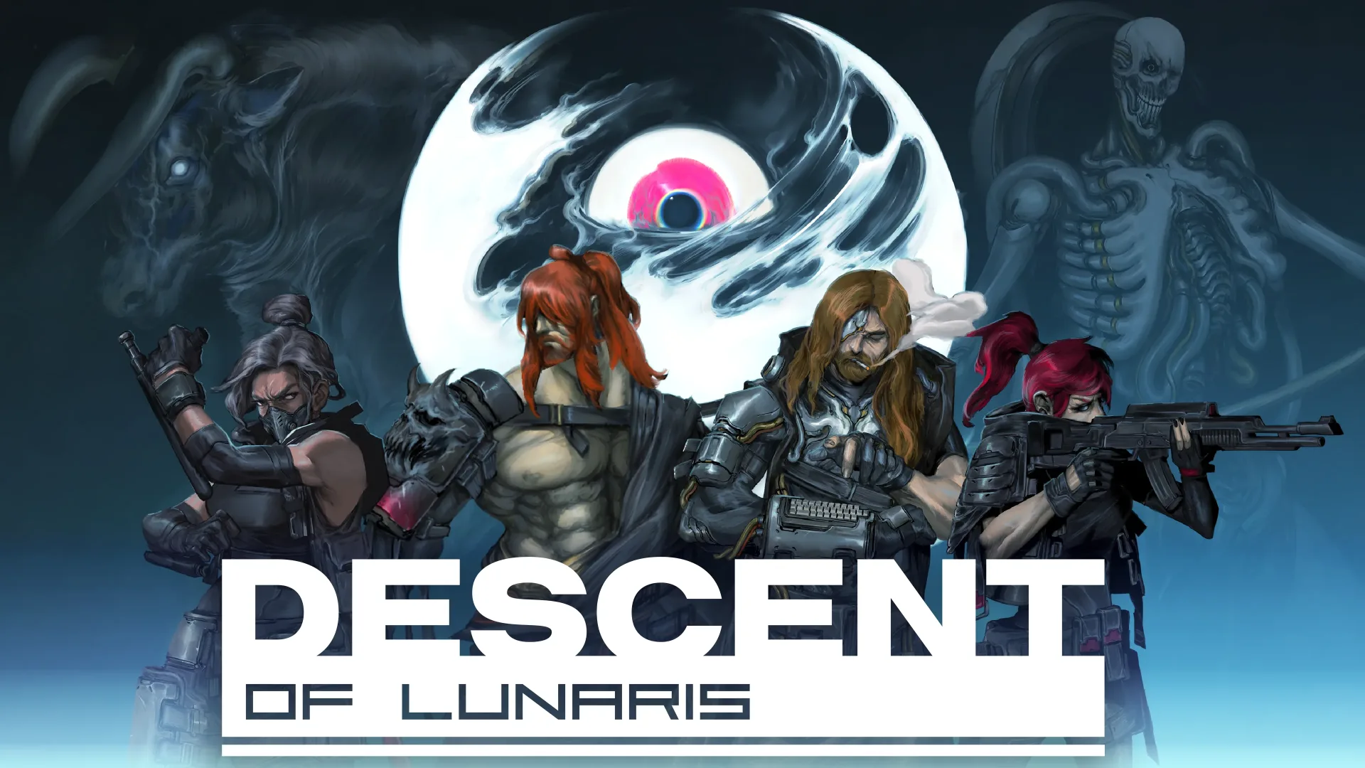 Descent of Lunaris operatives explore a surreal lunar dungeon