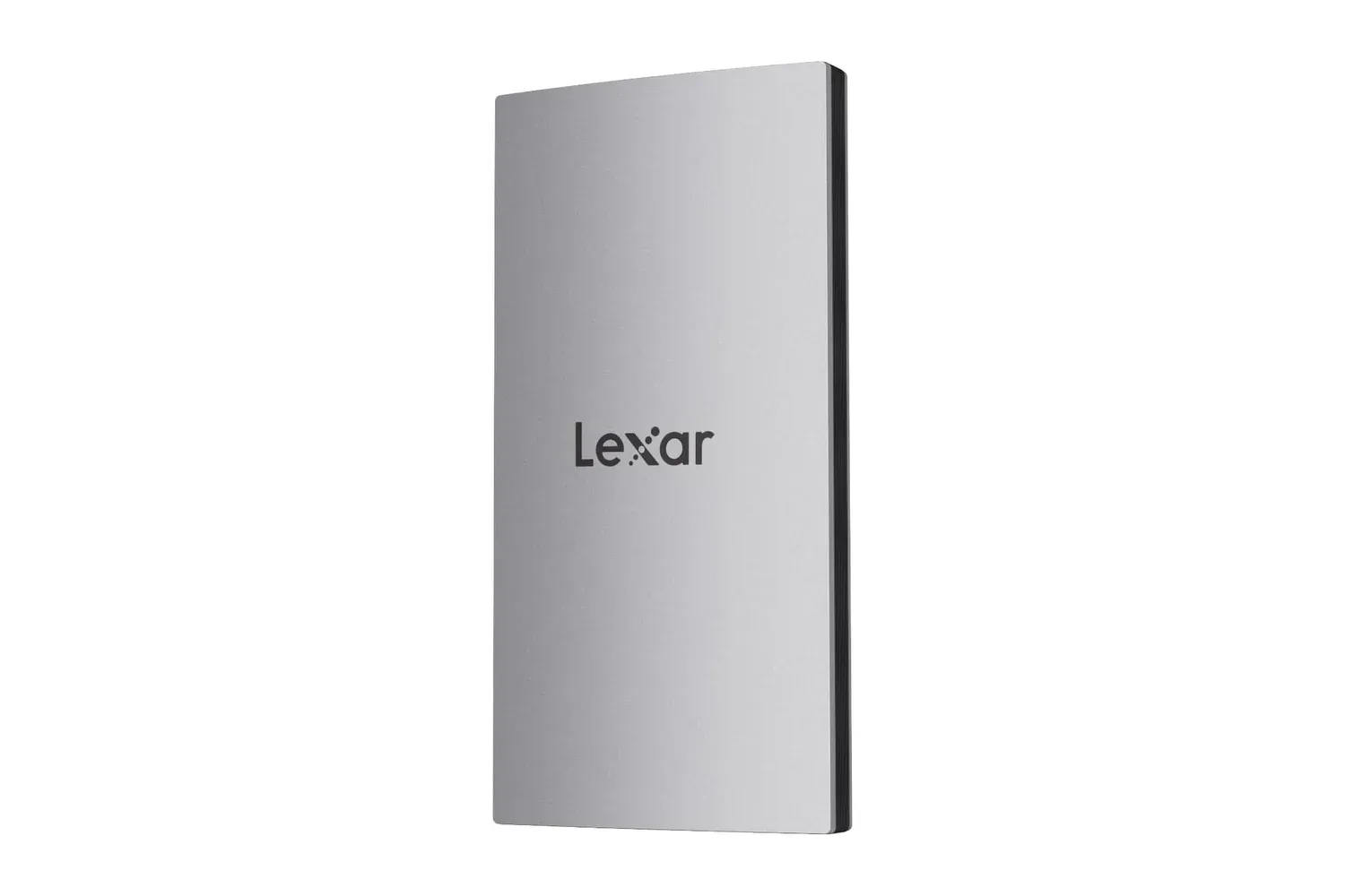 Lexar ES3 512GB portable SSD in silver with its included USB-C and USB-A cable