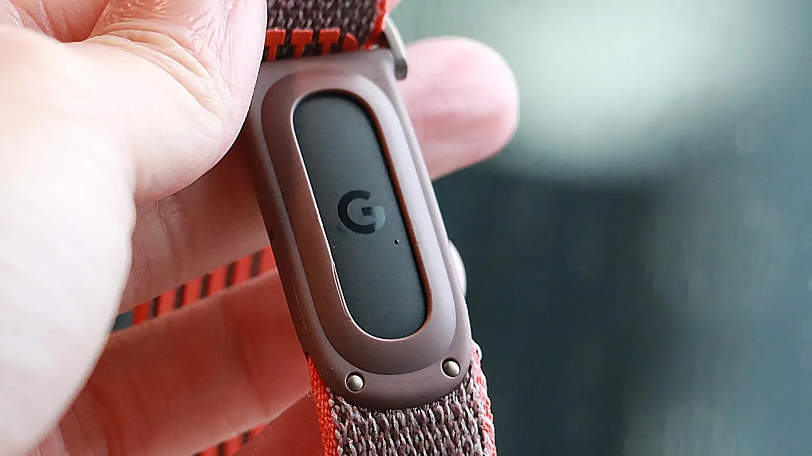 Leaked Fitbit Edge fitness tracker with compact display in Olive finish