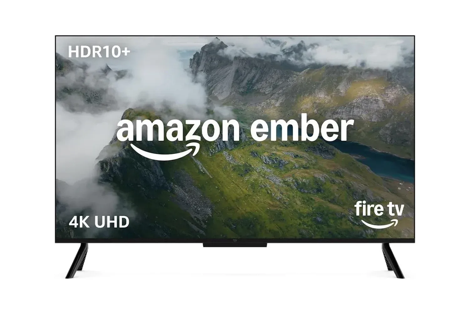Amazon Ember 50-inch 4-Series Fire TV displaying its Fire TV home screen