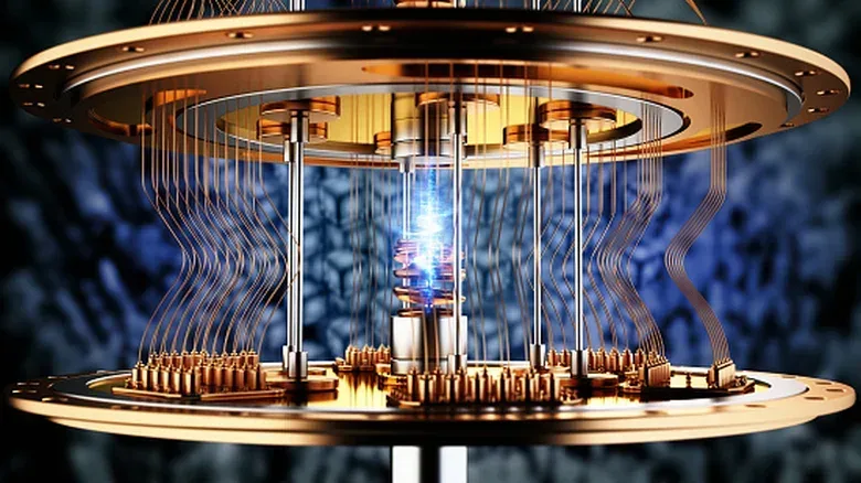 Quantum processor suspended at the coldest stage of a dilution refrigerator