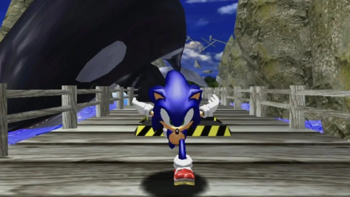 Sonic Adventure gameplay representing Sonic Team’s early 3D design challenge
