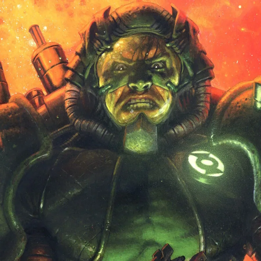 Damaged Green Lantern armor and equipment in Doomed Cosmos