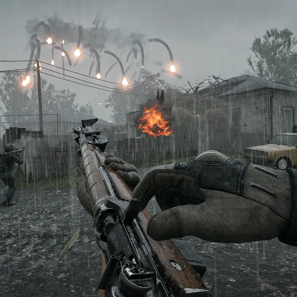Wardogs rainy match with reduced visibility and darkened map