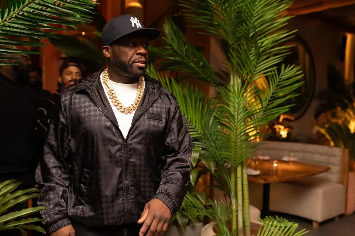 50 Cent speaking at a live entertainment event