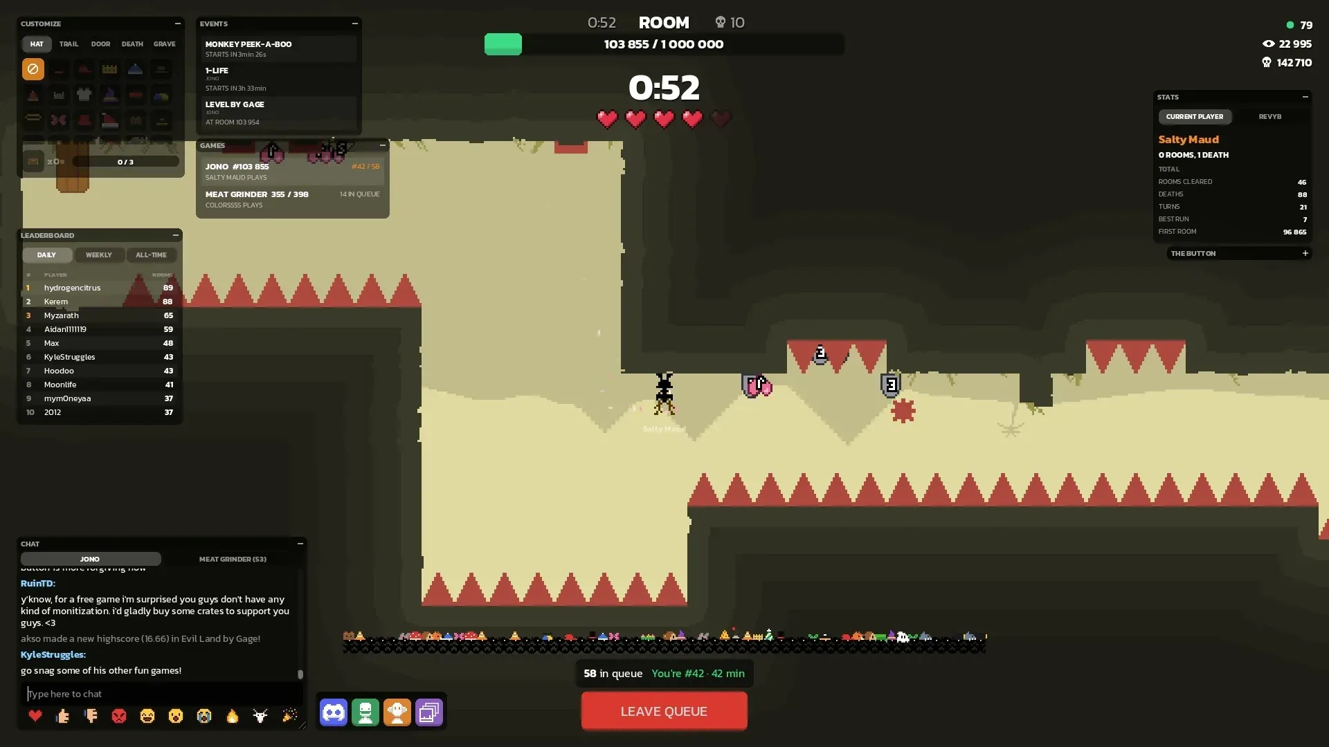 Jono Makes a Million-Level Platformer Feel Like a Shared Waiting Room