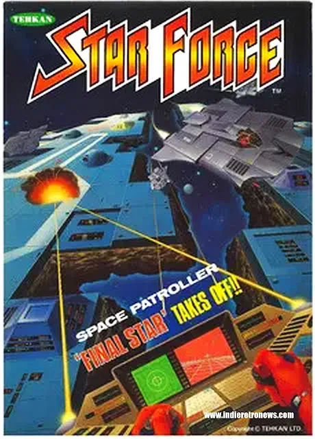 Starforce development footage showing the Final Star in an Amiga AGA arcade-shooter project