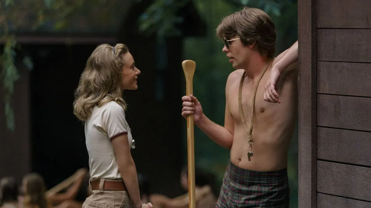 Danielle Kotch as Claudette and Phoenix Parnevik as Barry in Crystal Lake