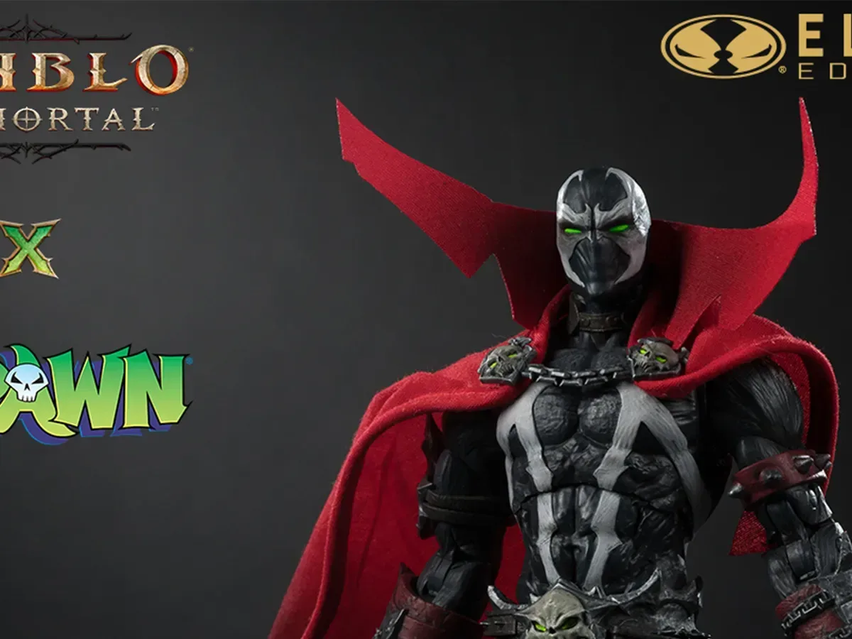 Spawn Warlock figure with wired fabric cape and Hellspawn Subjugator Sacrificial Blade