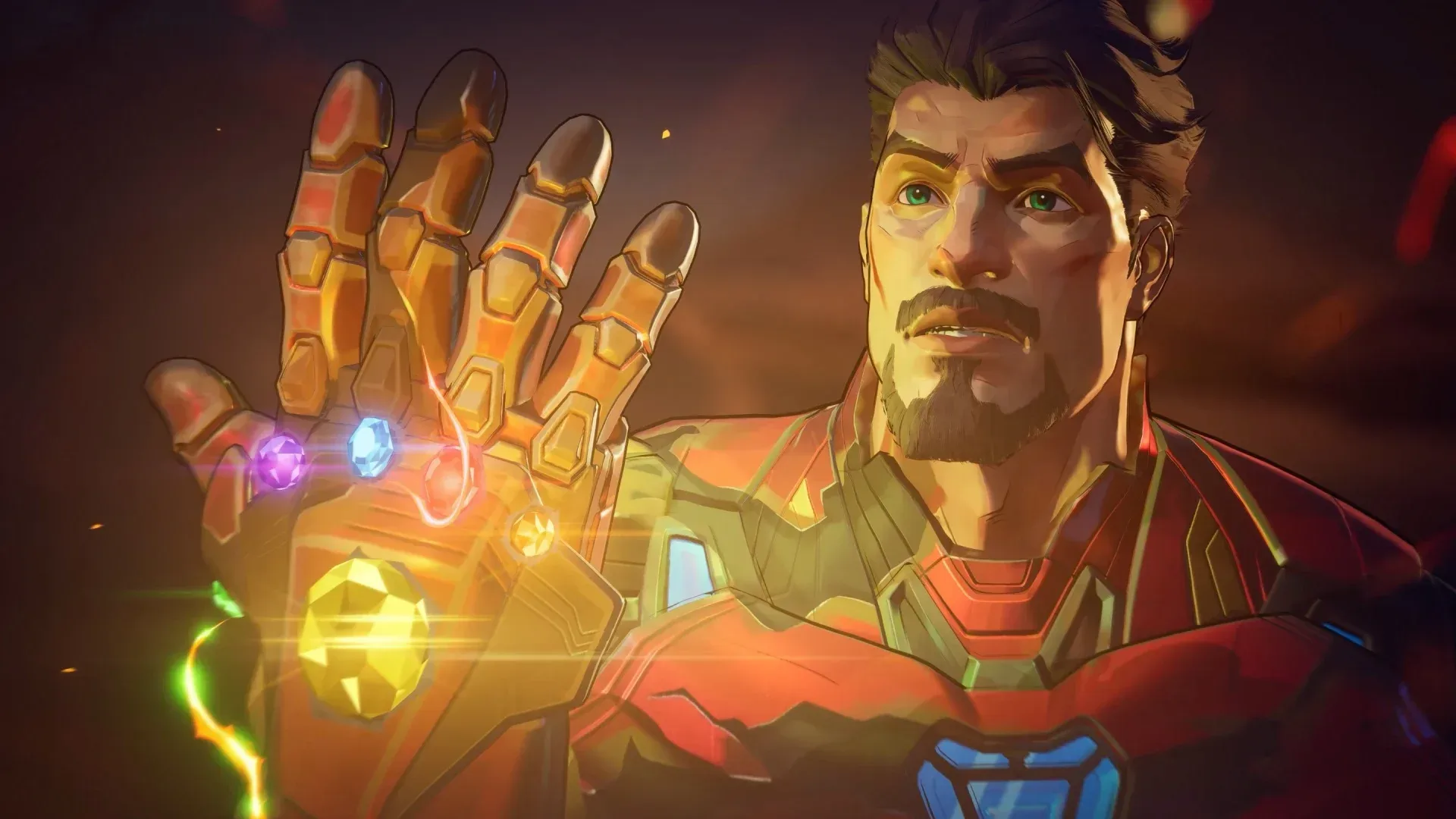 Giant Thanos confronts a large group of Marvel Rivals players in the Path to Doomsday event