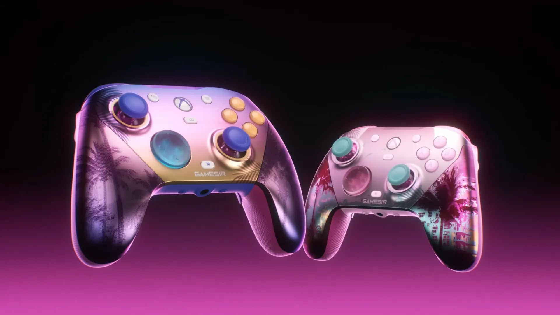 GameSir G7 Pro Sunset Boulevard Edition controller with bright pink pearlescent finish