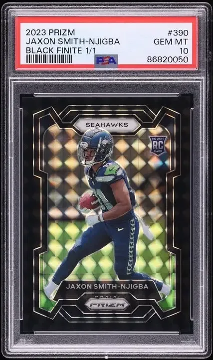 Jaxon Smith-Njigba 2023 Silver rookie card graded PSA 10