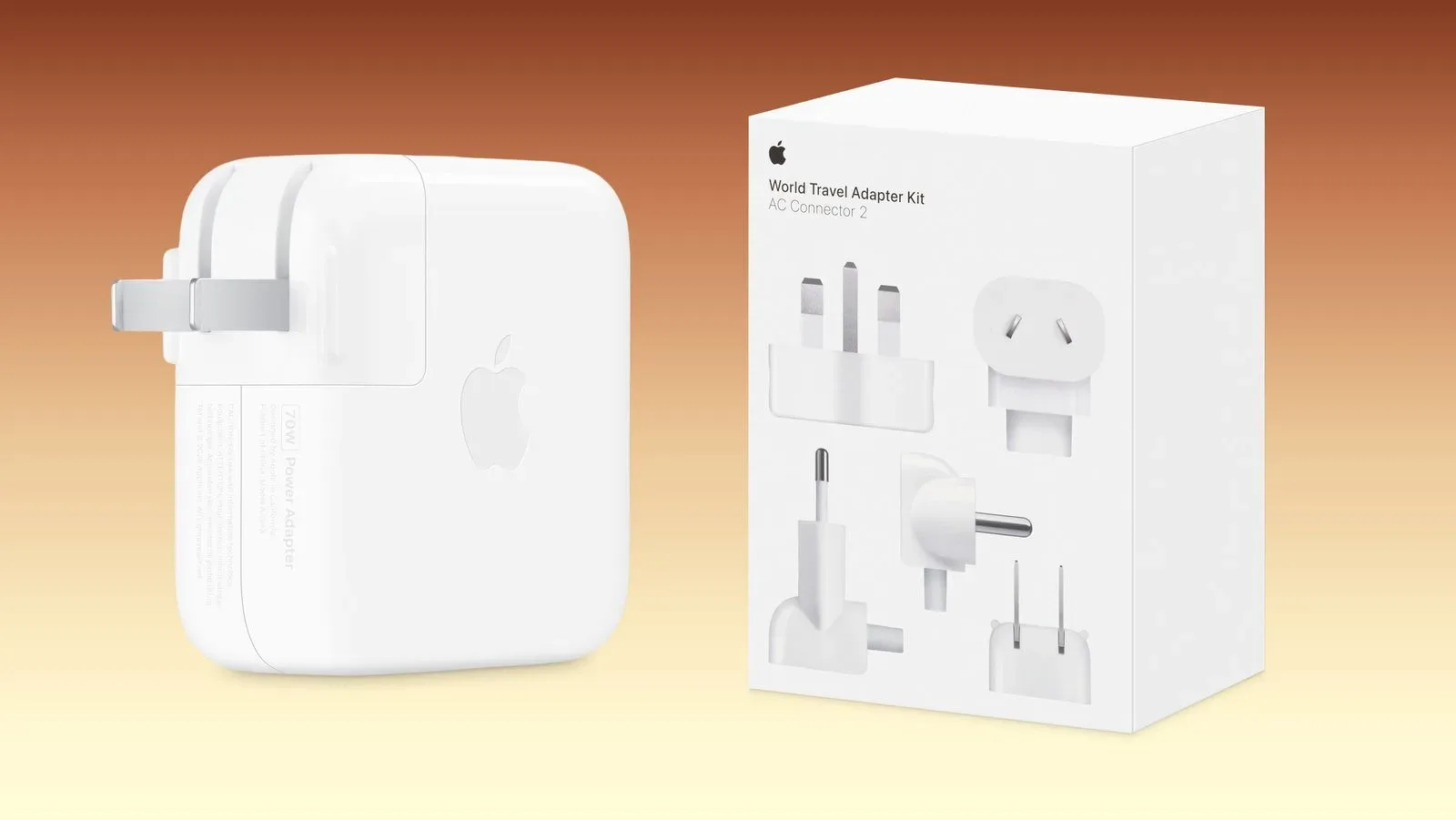 Apple power adapters with the updated pill-shaped AC Connector 2 interface