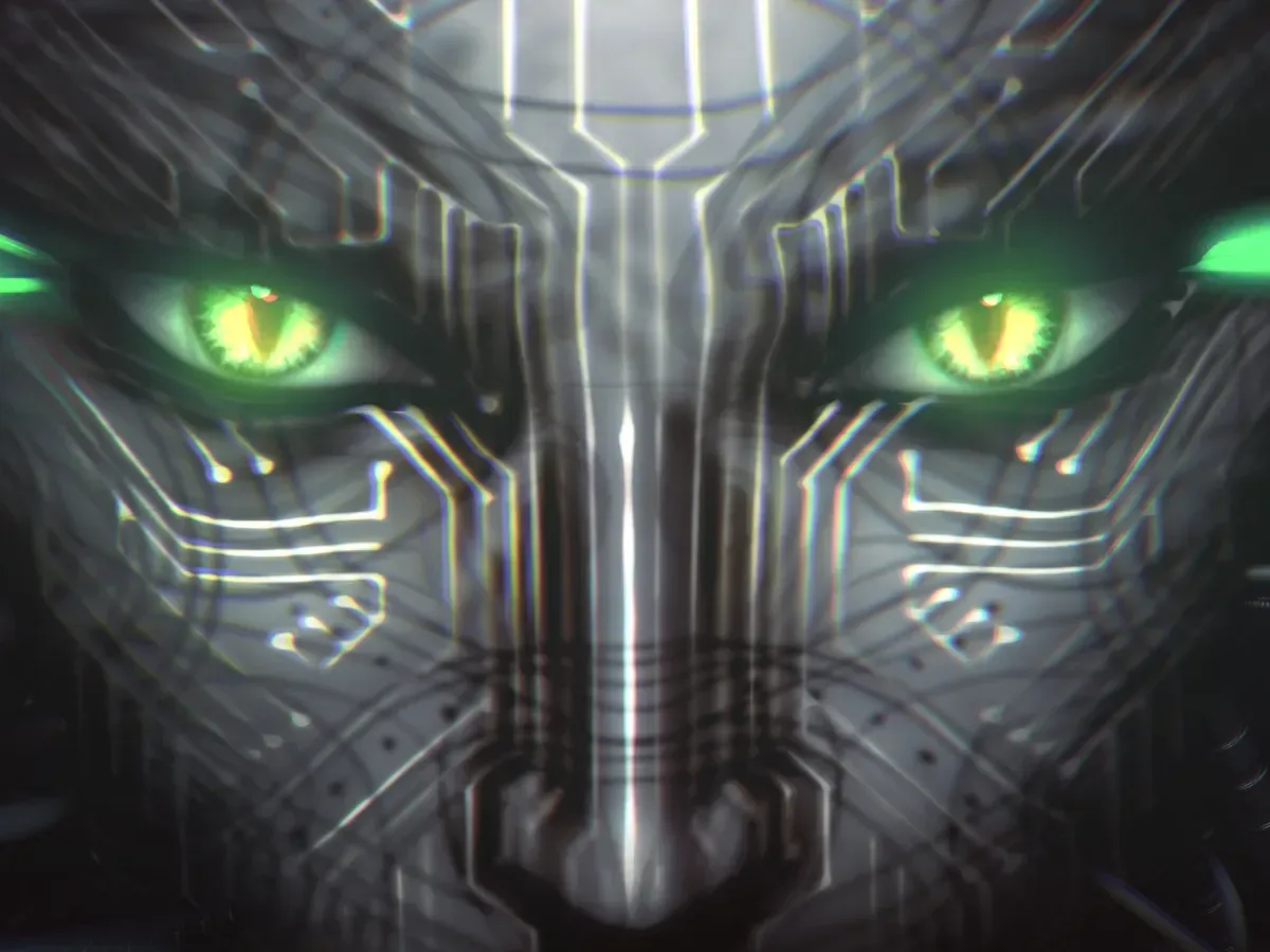 A dark sci-fi corridor aboard the Von Braun in System Shock 2