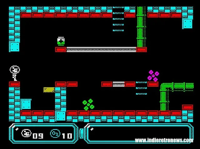 Outpost ZX Spectrum 48K sci-fi mining outpost platform adventure