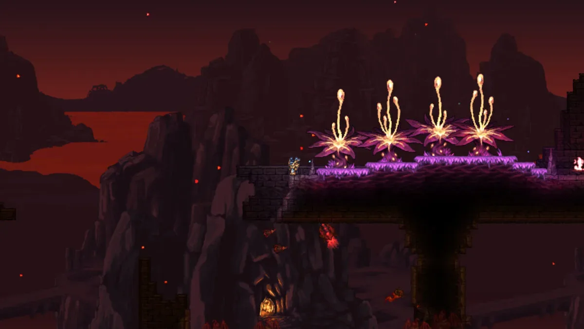 A Discord security warning displayed alongside Terraria Calamity community branding
