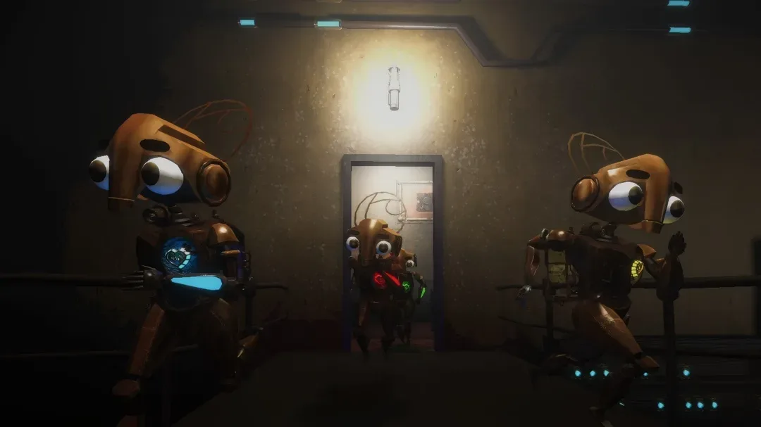 An Expendabot uses its portable 3D printer during a co-op extraction run
