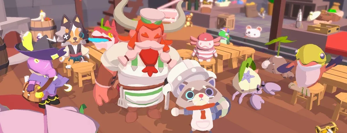 Sous Raccoon lobby bar with Mix Food, Tower Stack and Barrel Blast minigames