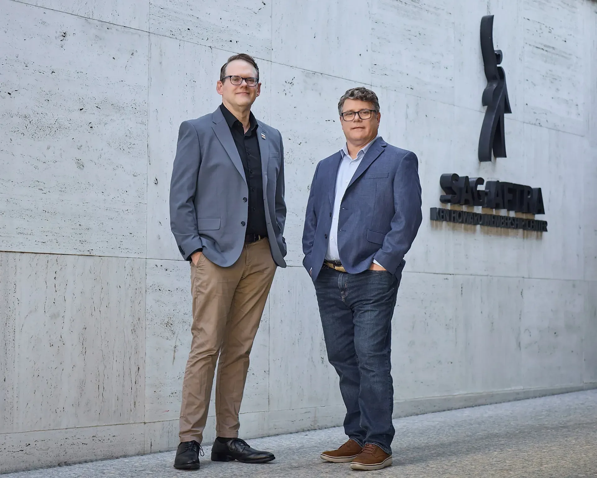 Duncan Crabtree-Ireland and SAG-AFTRA President Sean Astin