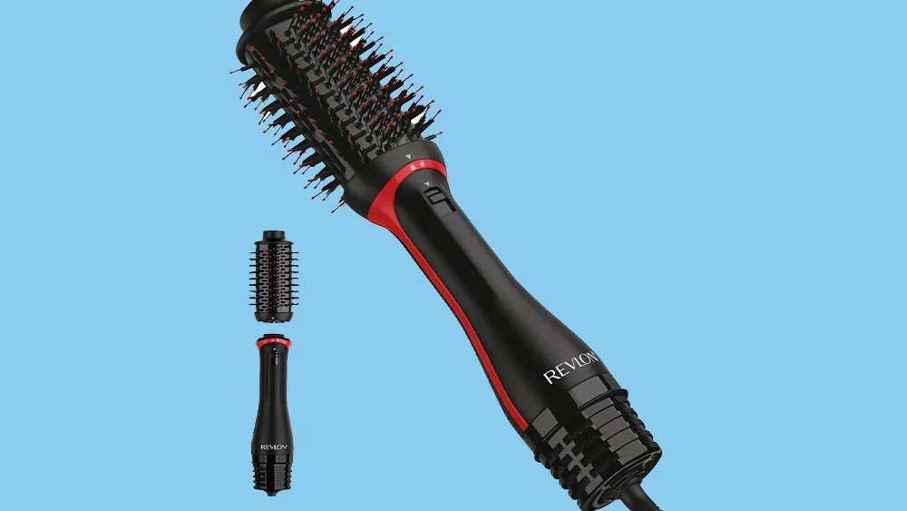 Detachable brush head on the Revlon One-Step Volumizer Plus