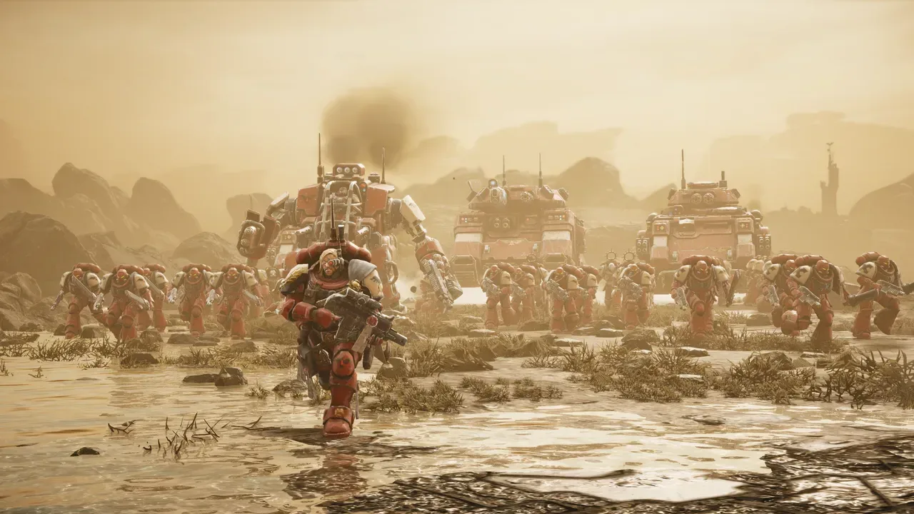 Dark Angels and Blood Ravens Space Marines in Dawn of War 4
