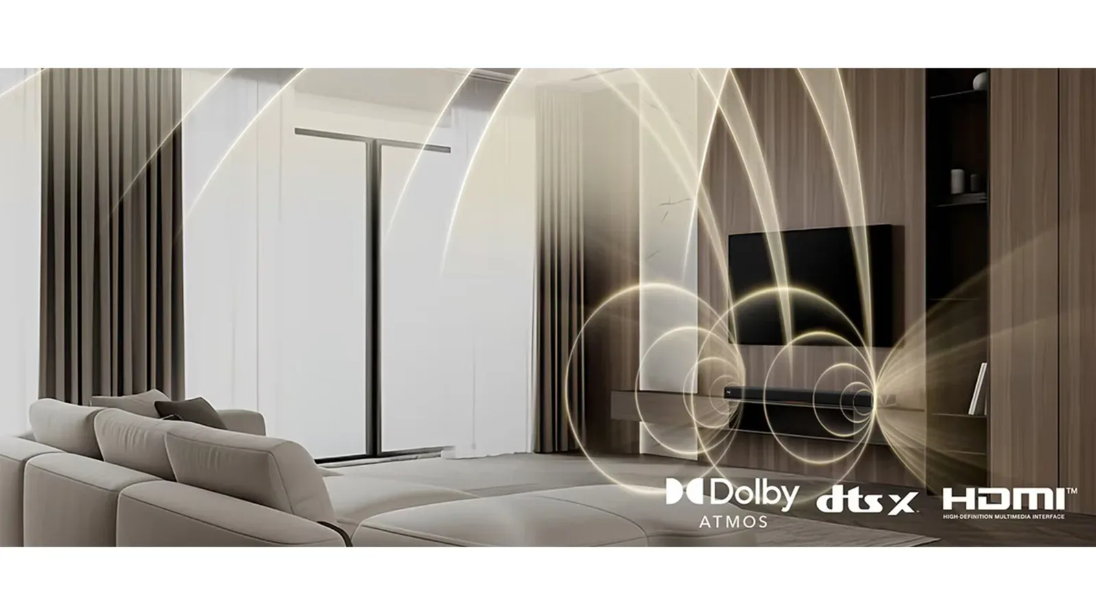 LG Sound Suite H7 soundbar with modular home-theater speakers