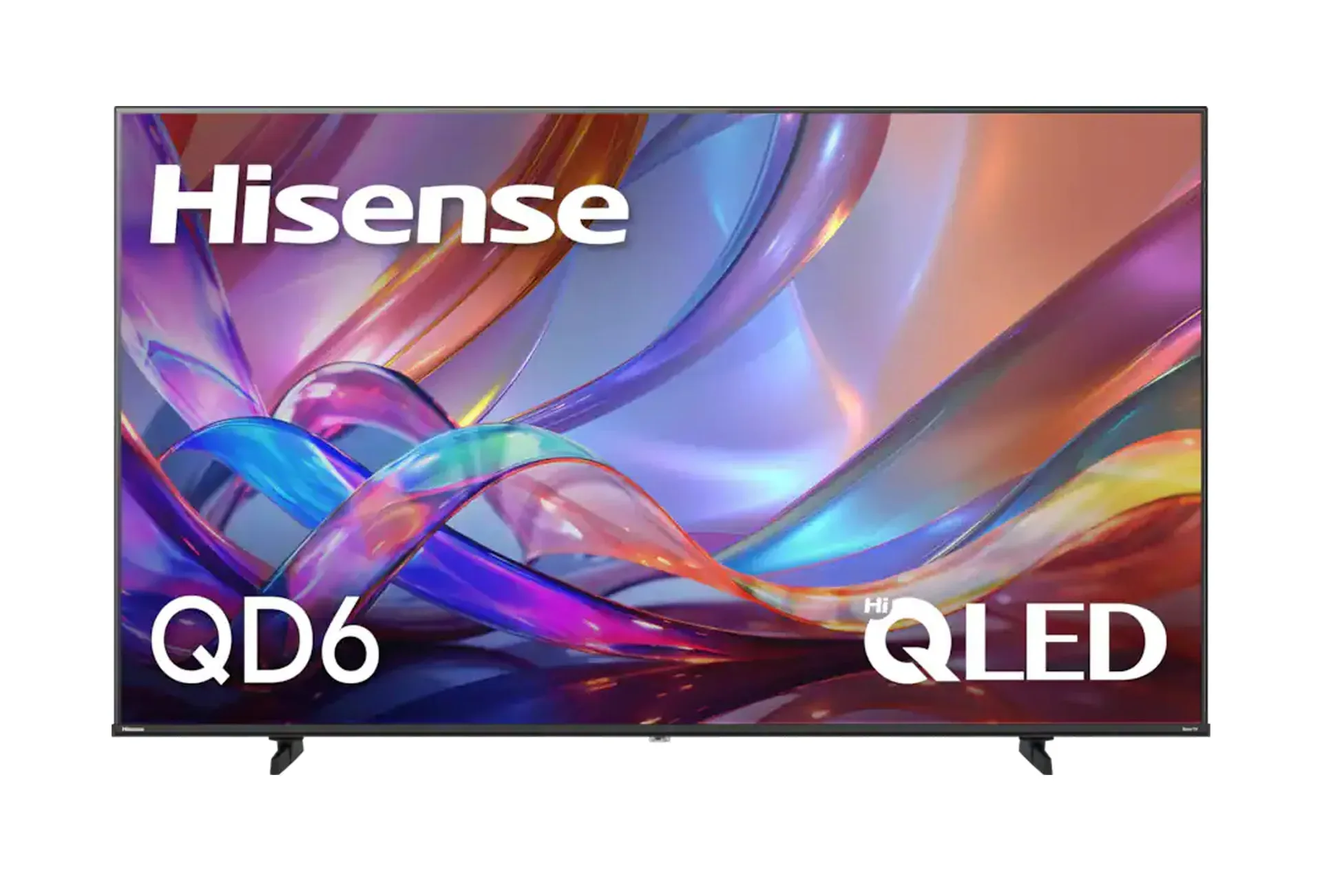 Hisense QD6 Hi-QLED 4K Roku TV shown in a living-room gaming and streaming setup