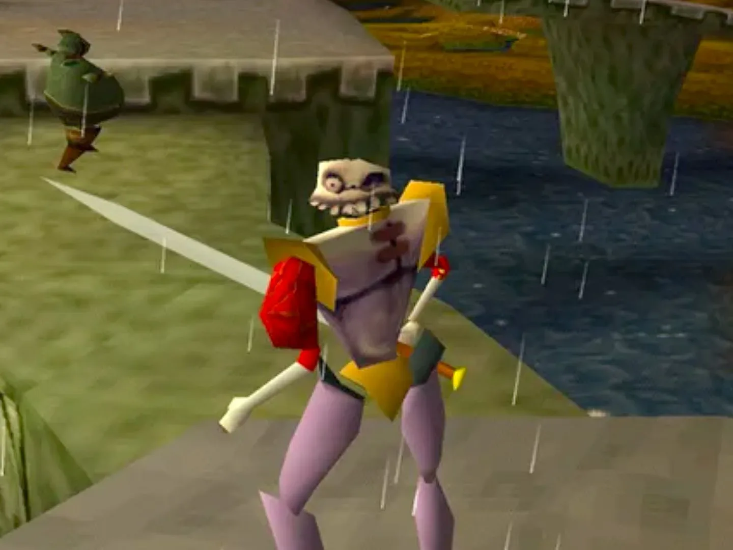 MediEvil Recomp for PC screenshot with Sir Dan looking back at camera.