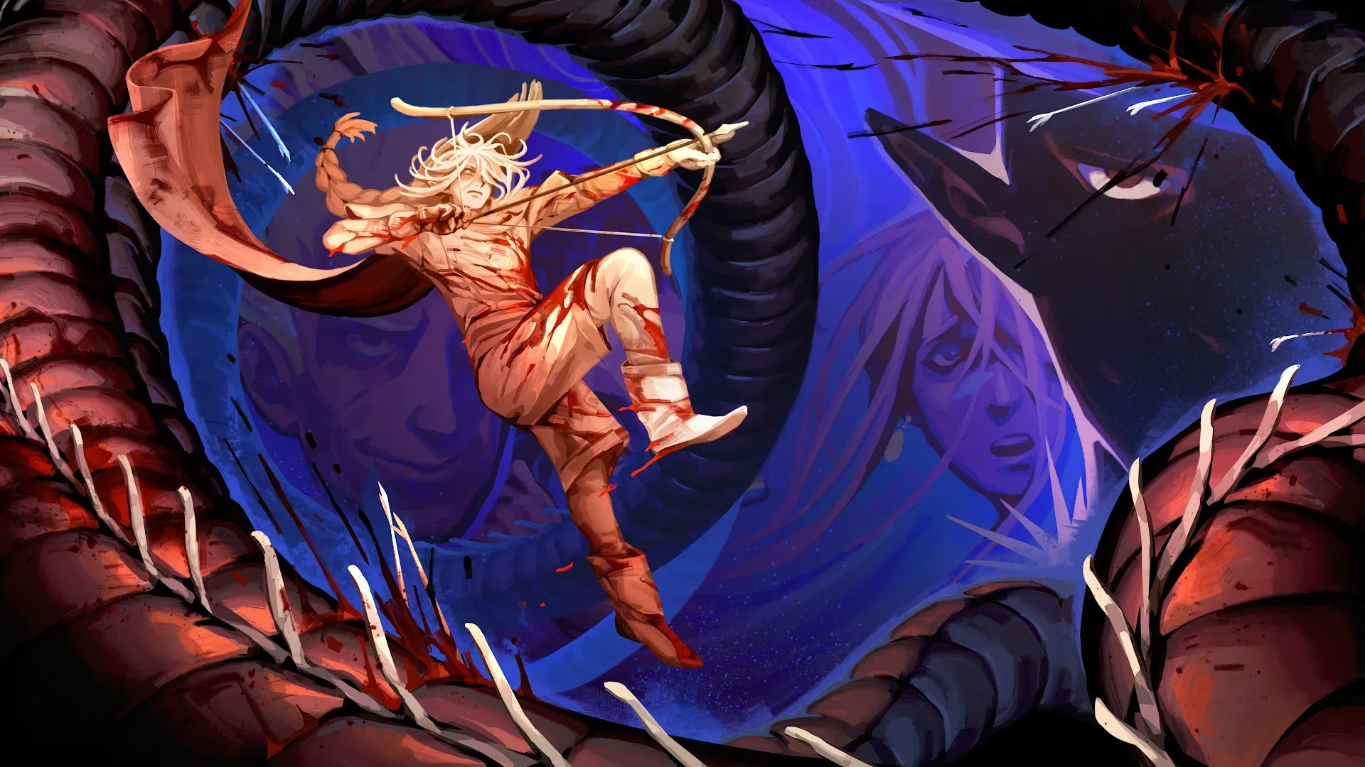 Little Prince Tyger gameplay showing low-resolution archery and environmental hazards