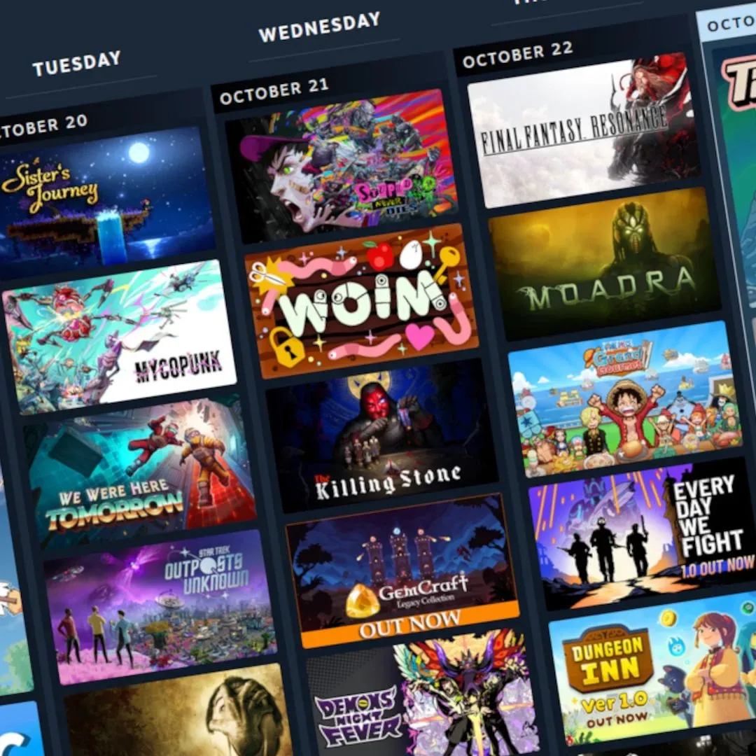 Steam Store Personal Calendar with genre and theme tag filtering options