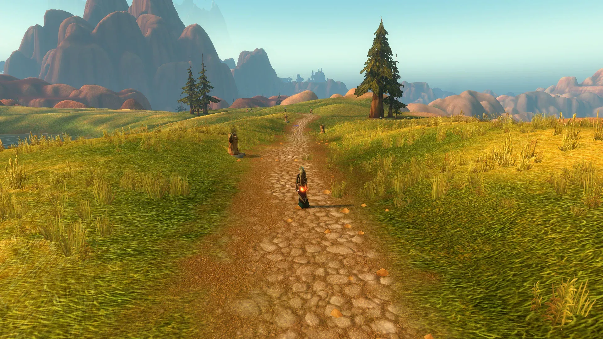A World of Warcraft: Forever character holding the Night Watchman’s Torch in a dark tunnel