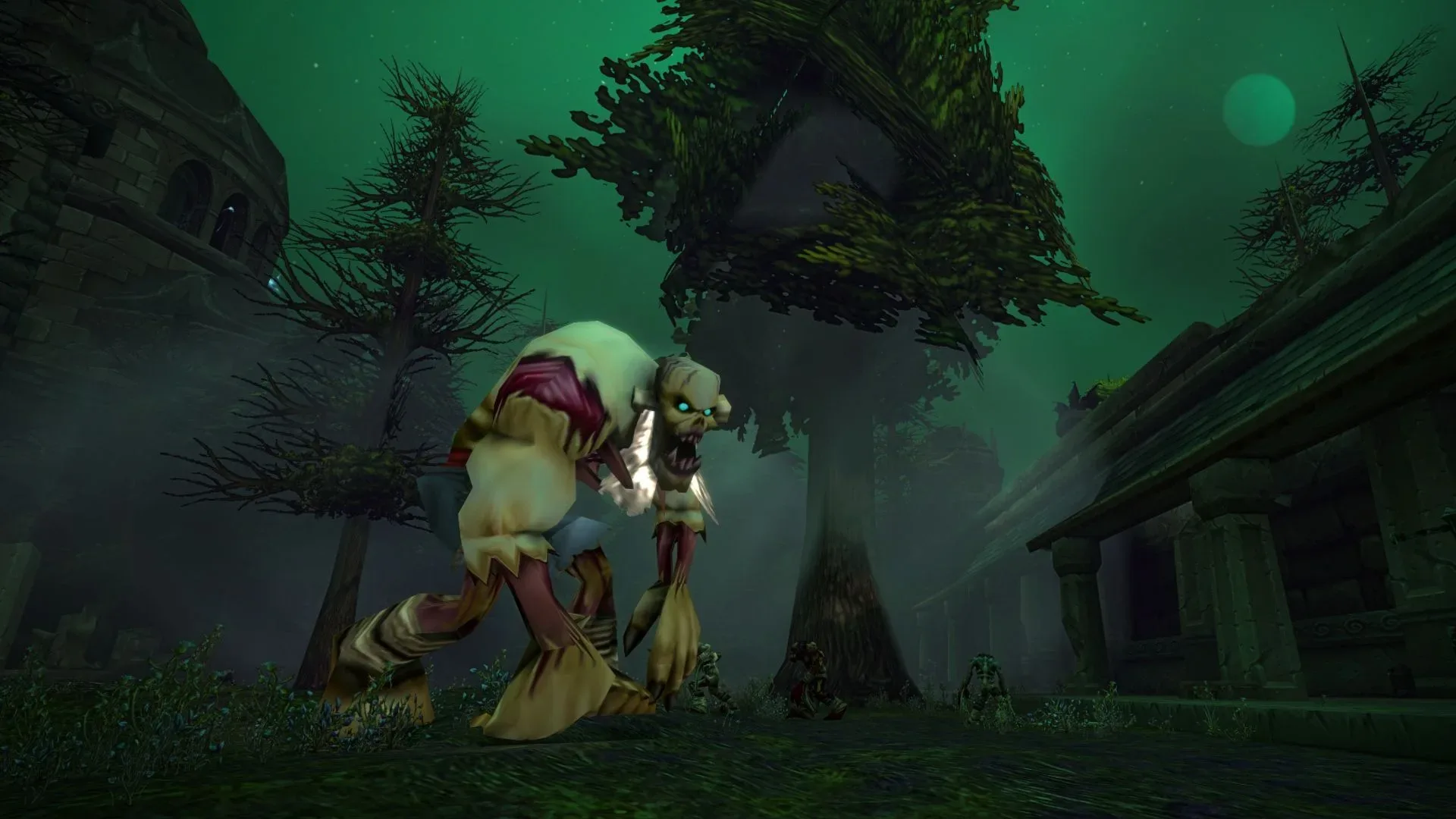 World of Warcraft: Forever beta patch interface showing a defeated enemy available for interaction