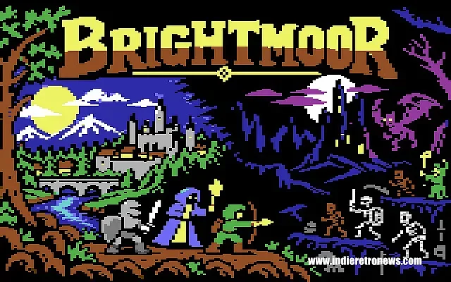 BRIGHTMOOR Commodore 64 fantasy RPG world in perpetual twilight