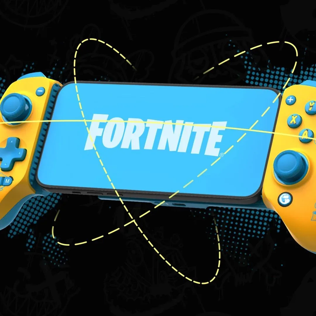 GameSir G8 Plus Fortnite Peely Edition controller in yellow and blue