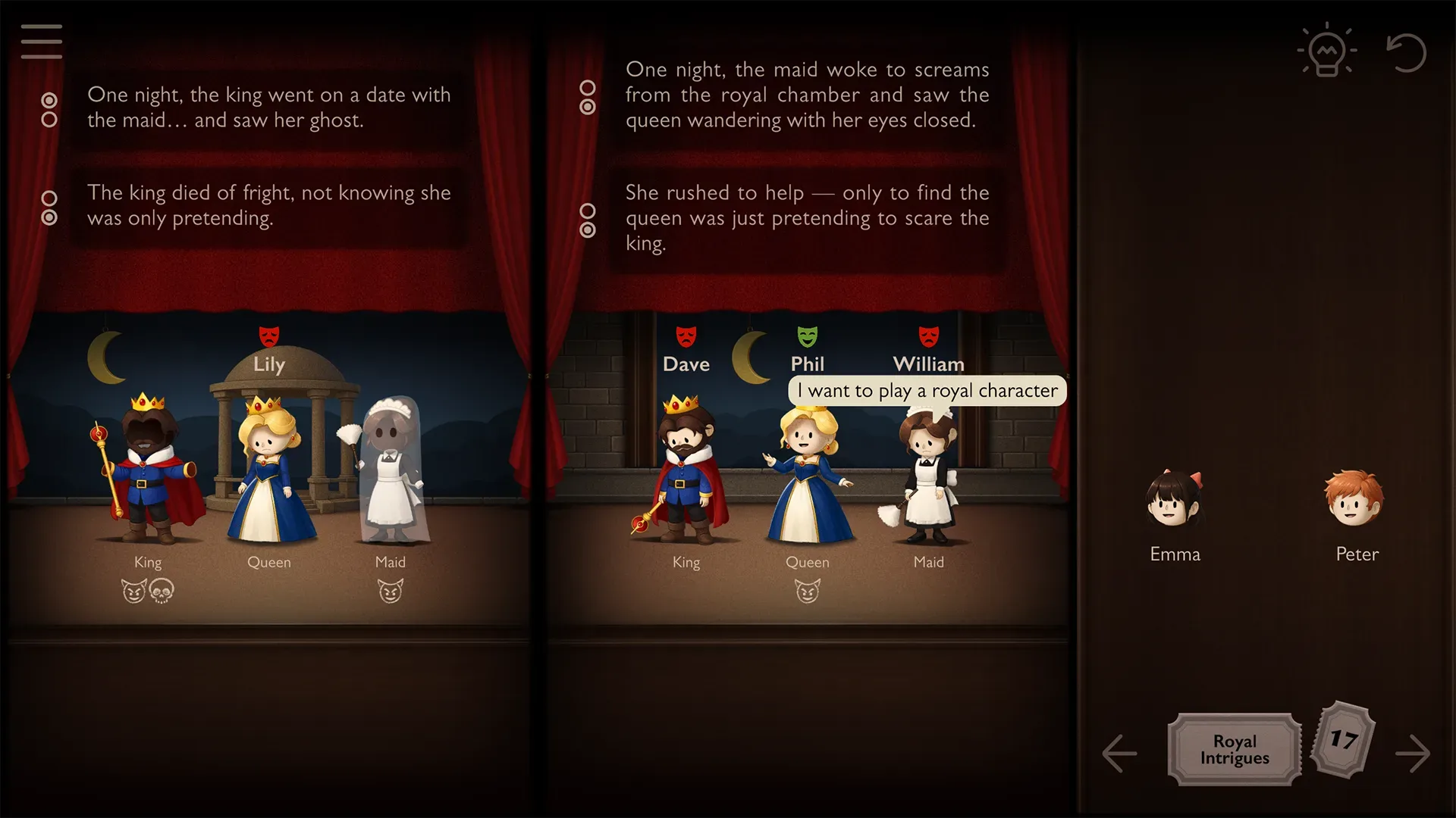 Actors and costumes in I Want to Play the Villain!