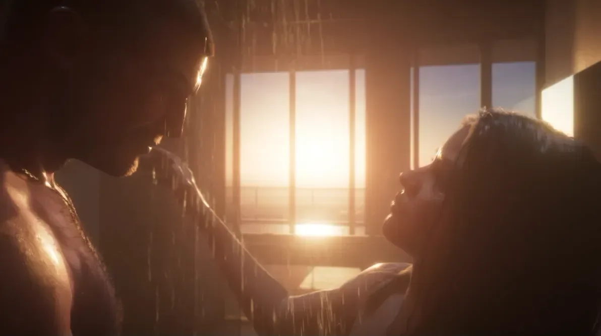 An exercise scene highlights visible sweat detail in GTA 6