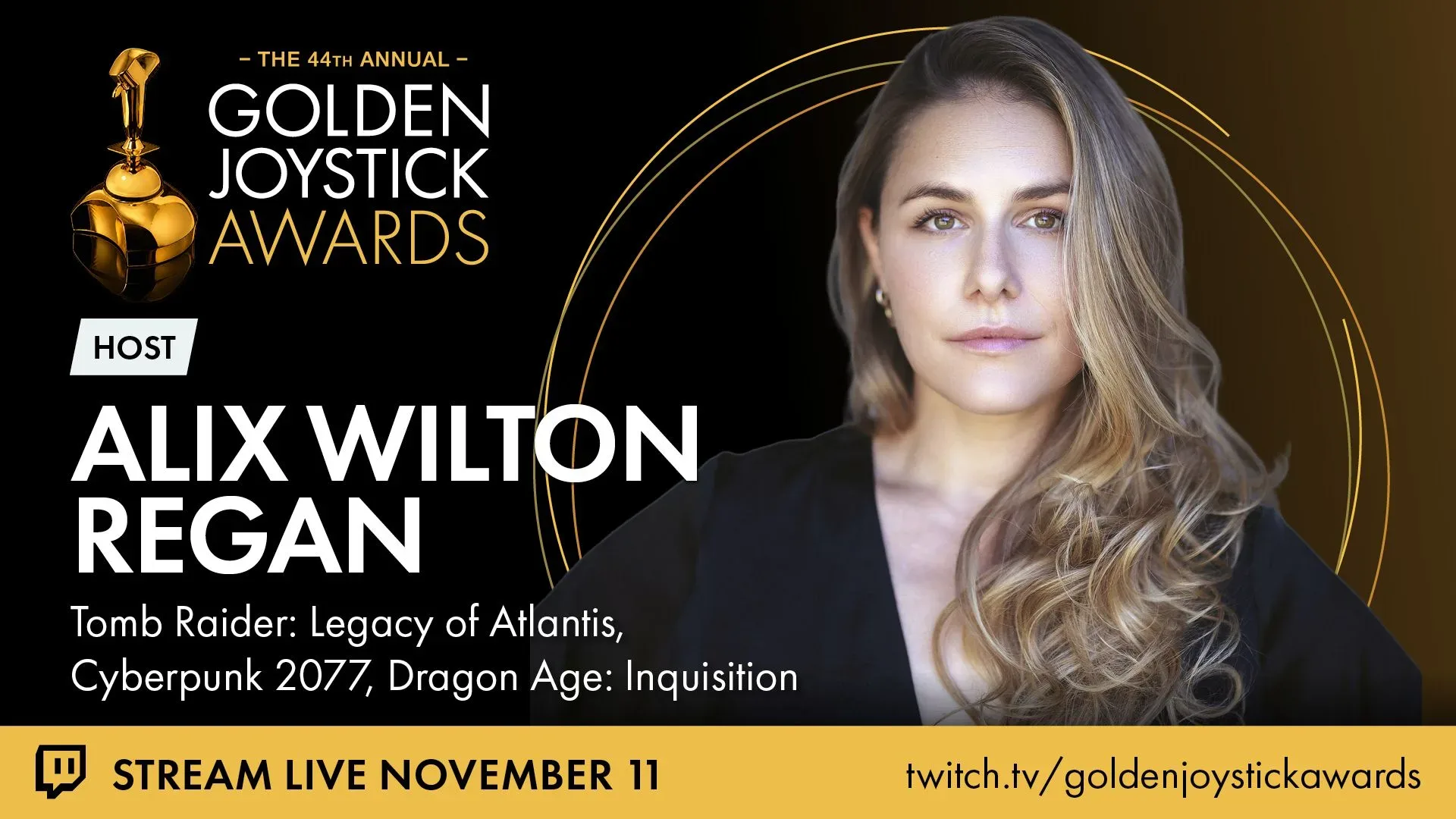 Alix Wilton Regan announced as host of the Golden Joystick Awards 2026