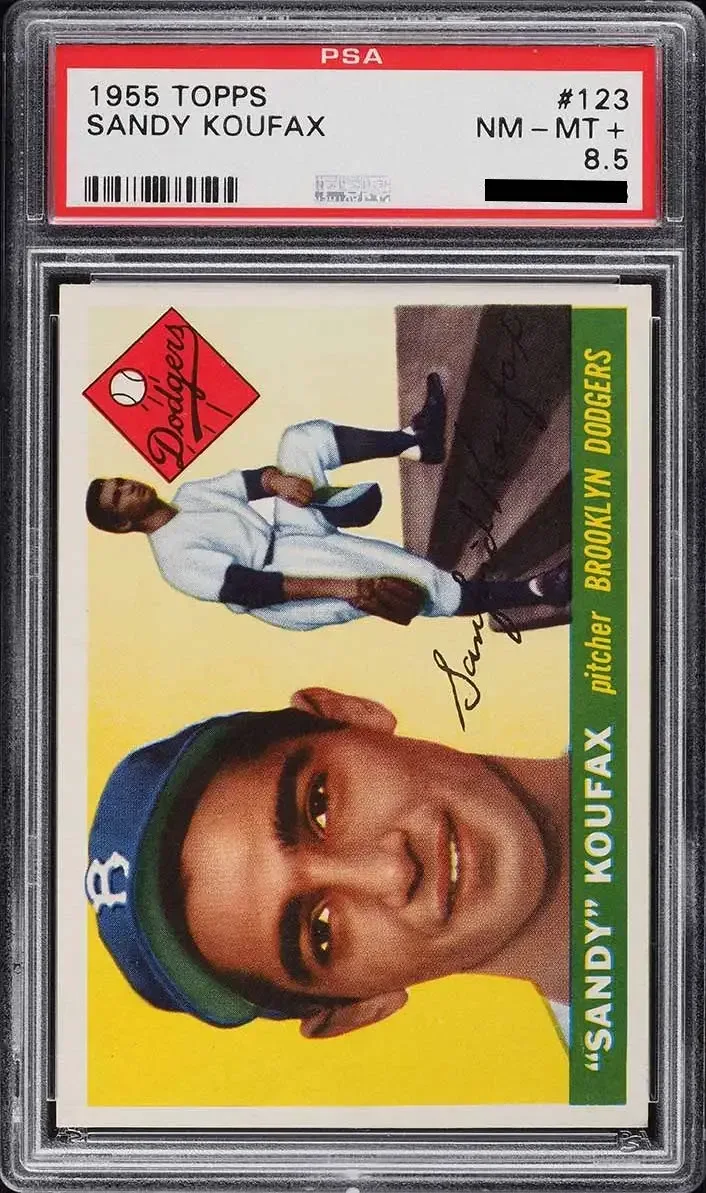 1955 Topps Sandy Koufax #123 graded PSA 8.5