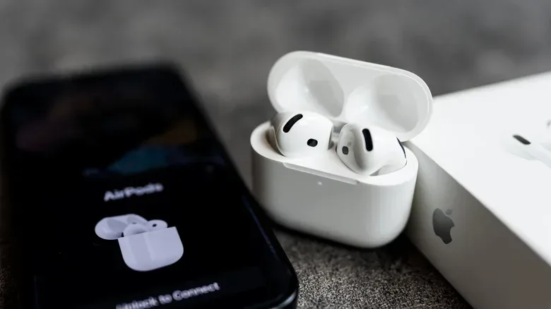 iPhone Bluetooth settings showing a connected AirPods device