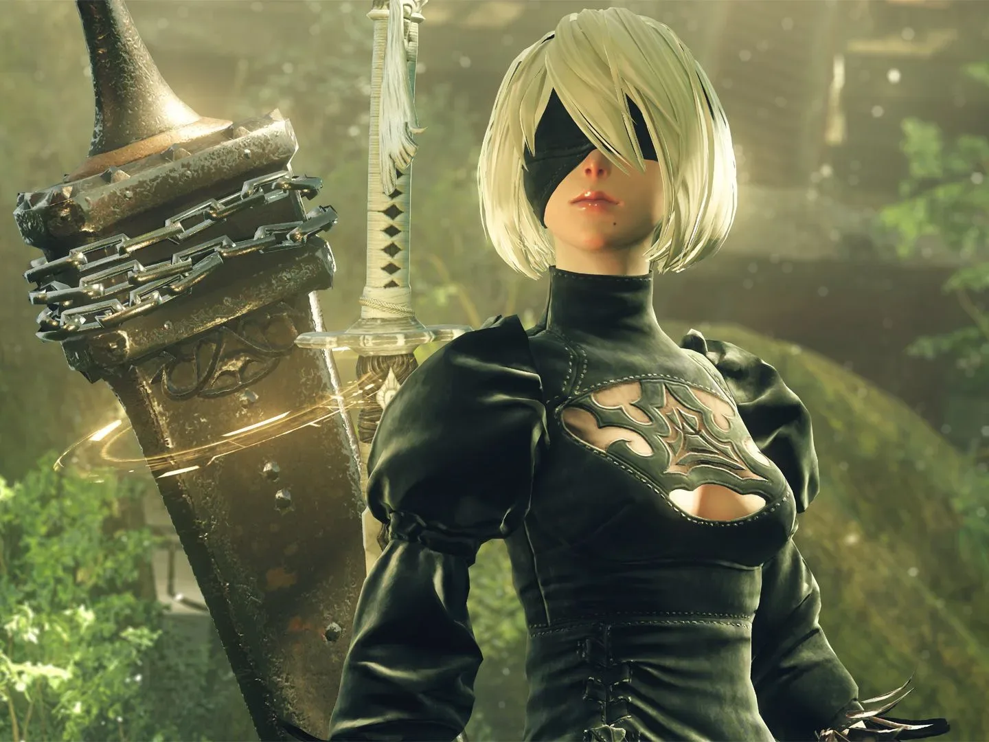 A screenshot of one of the best RPGs ever made, Nier: Automata