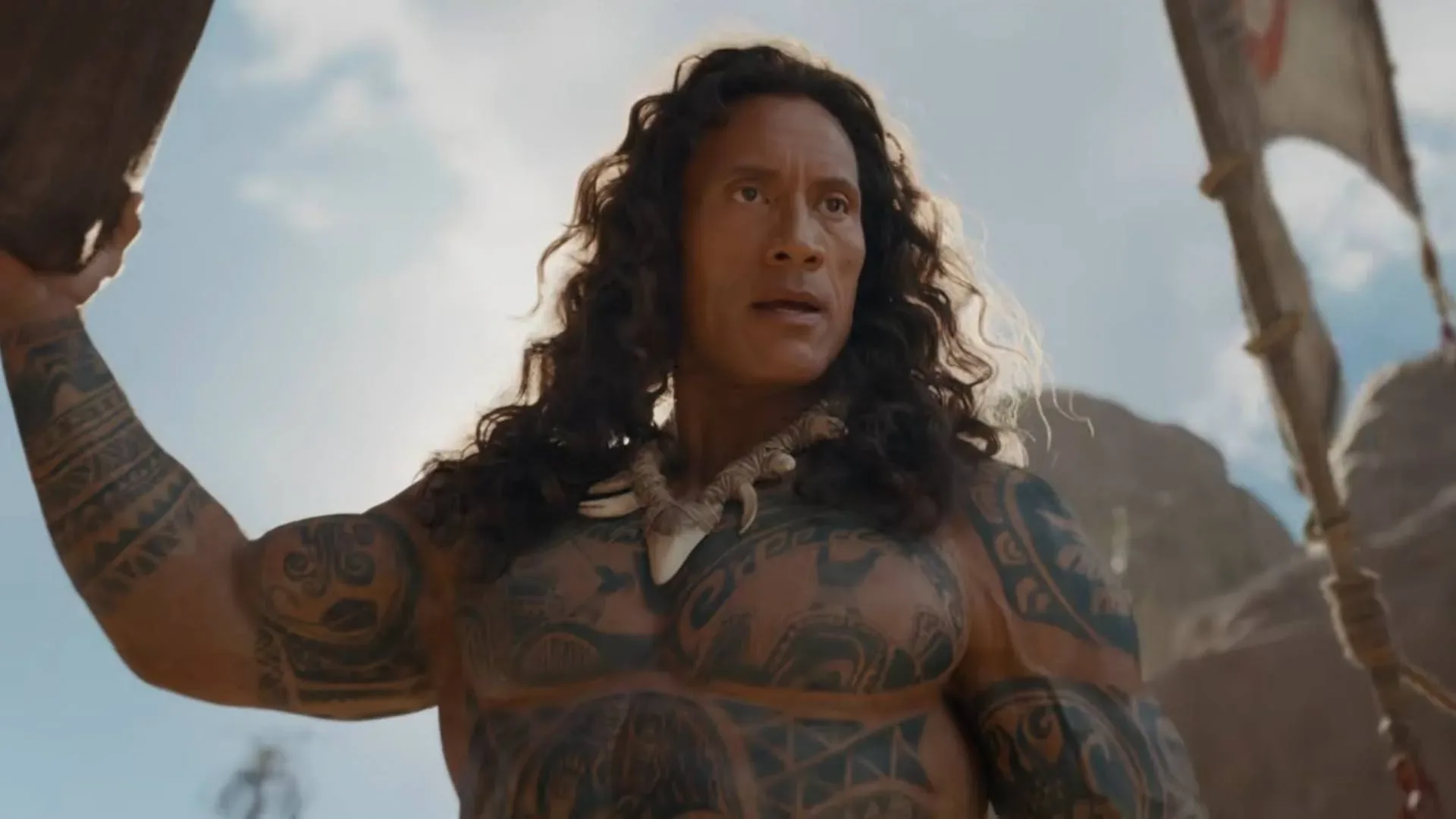 Dwayne Johnson as Maui in Disney’s live-action Moana