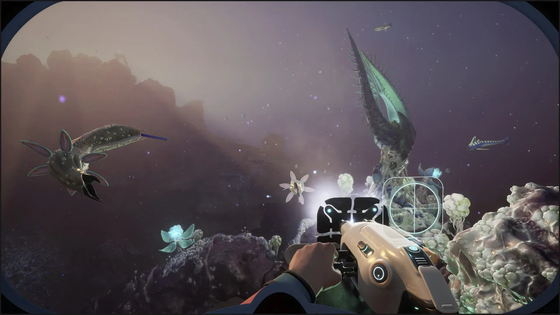 Subnautica 2 Early Access 2.0 artwork showing an ominous underwater region