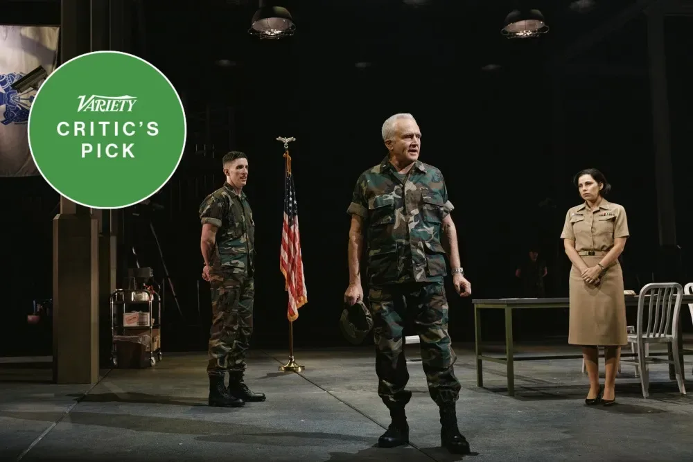 Tom Blyth, Krysta Rodriguez and Bradley Whitford in the Broadway revival of A Few Good Men