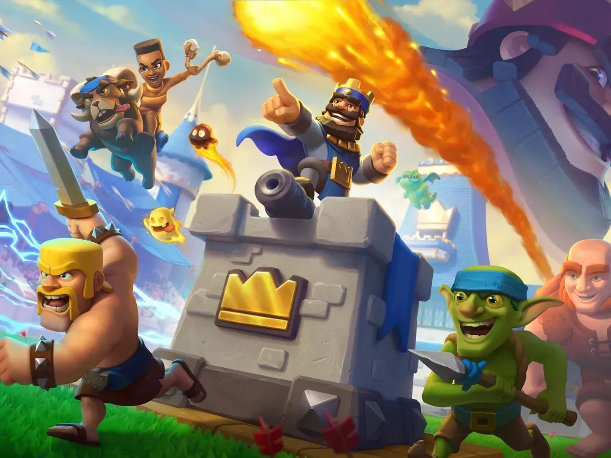Players competing in Clash Royale: The Grand Arena with Champion-led card decks